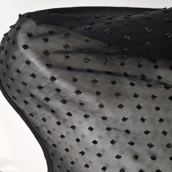 Cha Cha Vente Black Whimsigoth Sheer Swiss Dot High Low Witchy Dress Size 3X - Picture 10 of 12